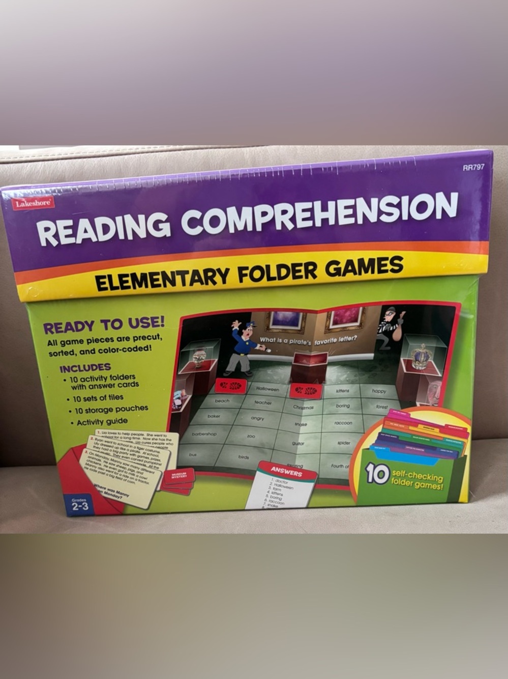 Lakeshore Reading Comprehension Elementary Folder Games Grades 2-3 NEW SEALED